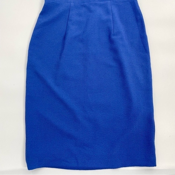Black Halo Rosette Blue Sheath Dress Ruffle Sleeve Sleeveless‎ Classic 8 - Picture 6 of 16